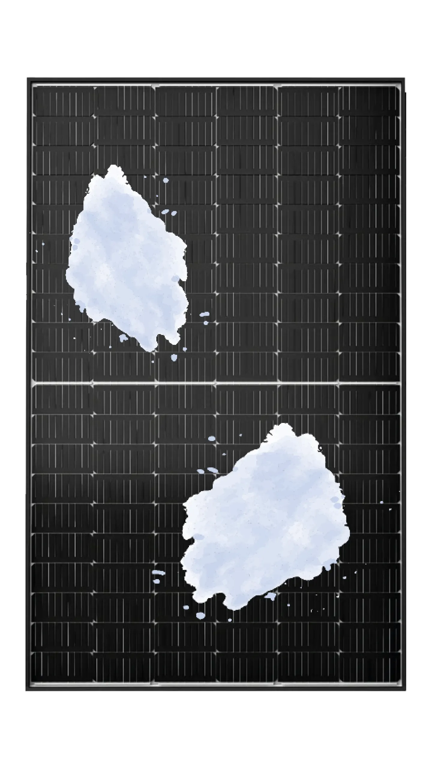 Solare Verschattung bei Schnee