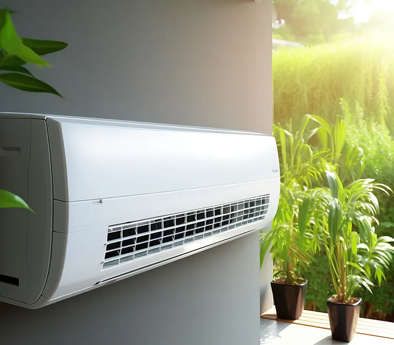 Darstellung einer Klimaanlage an einer Wand