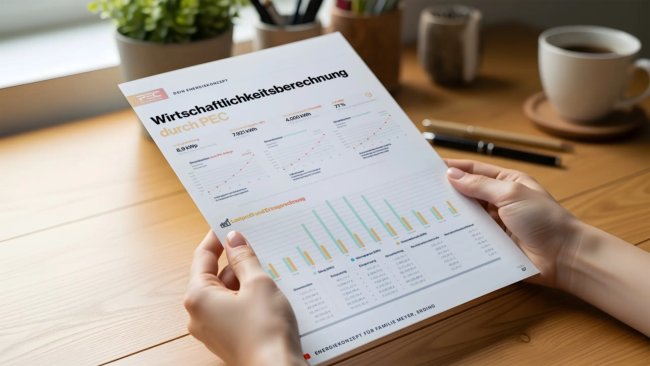Bild einer Wirtschaftlichkeitsberechnung von PEC